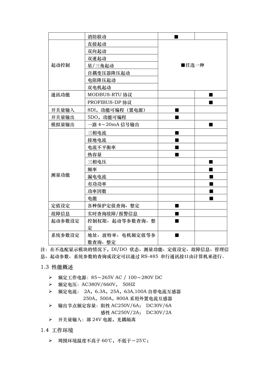 MC800电动机保护控制器使用说明书_第4页