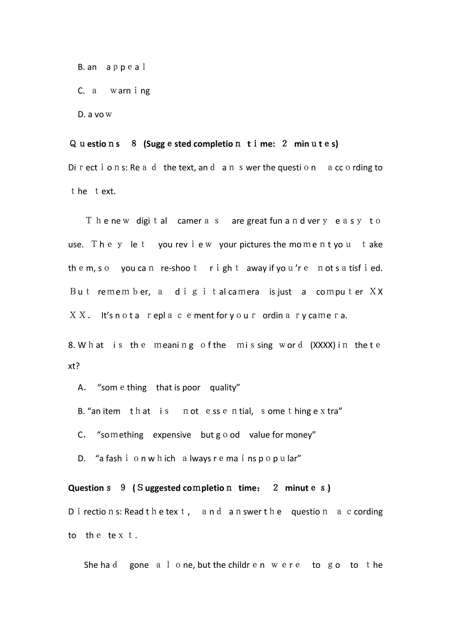 “外研社杯”英语阅读大赛样题_第4页