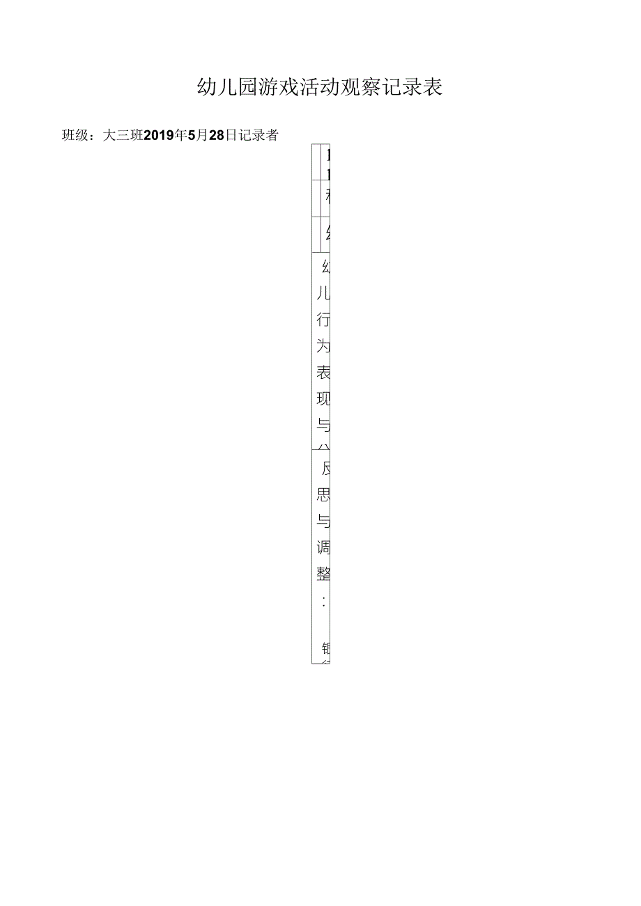 幼儿园游戏活动观察记录表_第4页