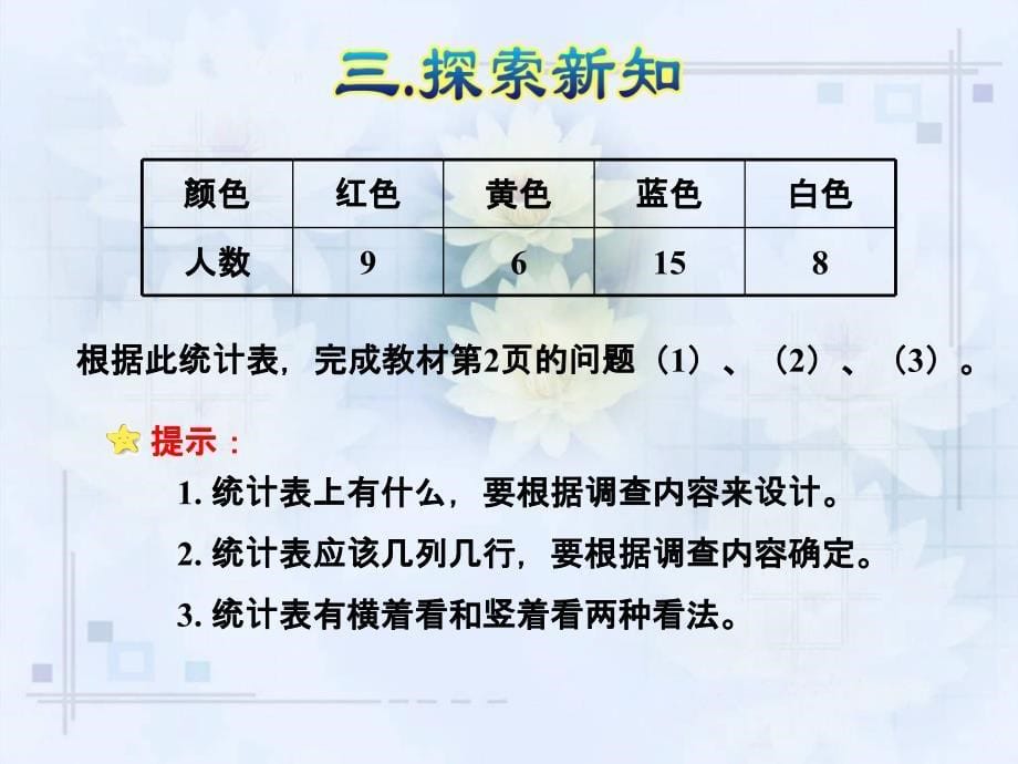 人教版数学二年级下册第1单元数据收集整理统计(优质ppt课件)_第5页