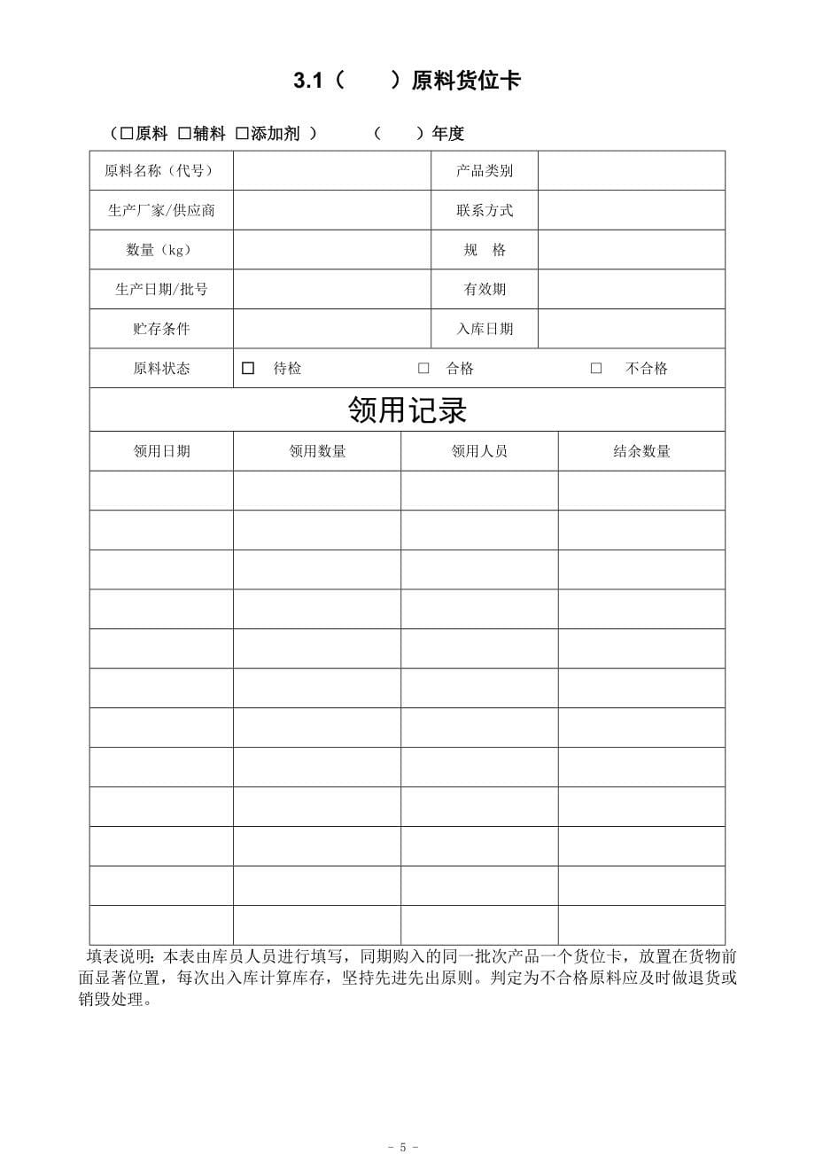 食品生产企业sc许可证申请记录表格(DOC53页)_第5页