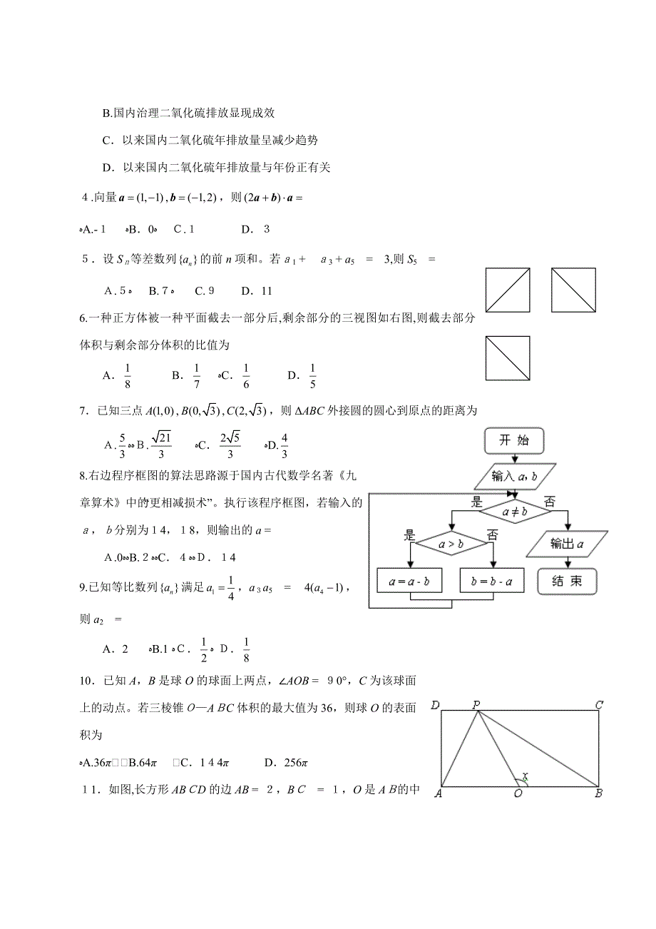 高考文科数学试题及答案-新课标2_第2页