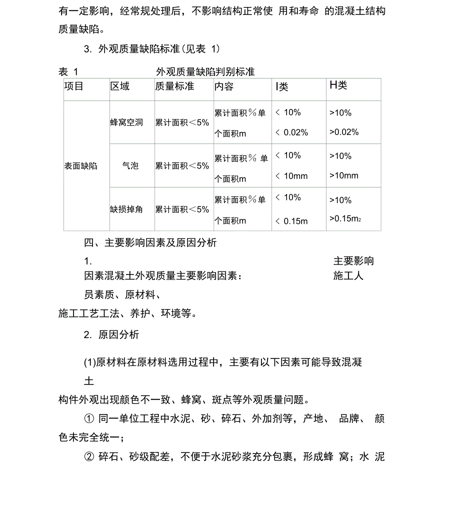 混凝土工程外观质量缺陷处理方案_第2页