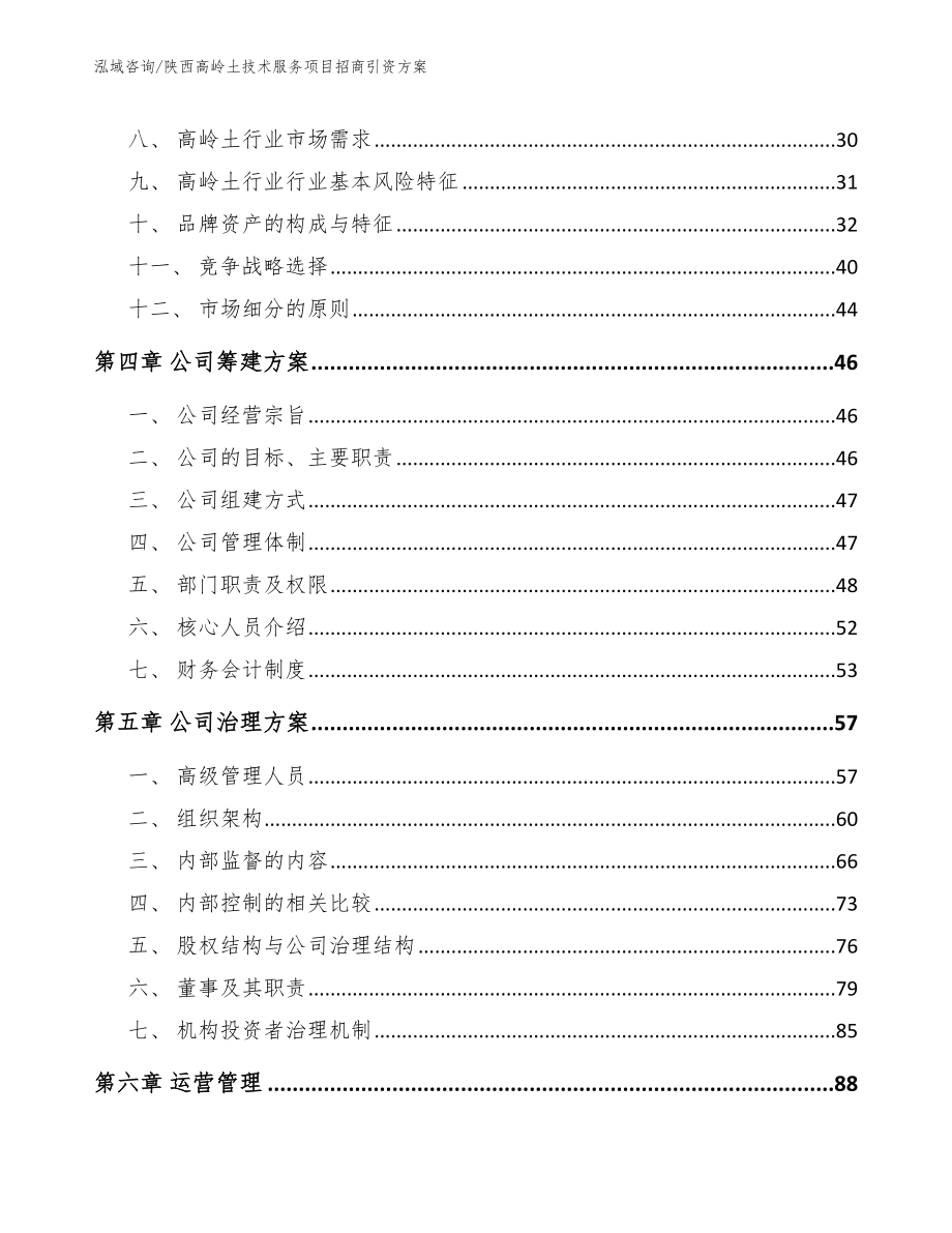 陕西高岭土技术服务项目招商引资方案（范文模板）_第2页