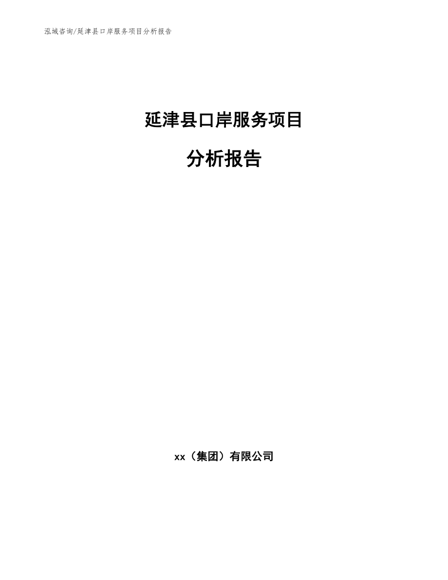 延津县口岸服务项目分析报告【范文模板】_第1页