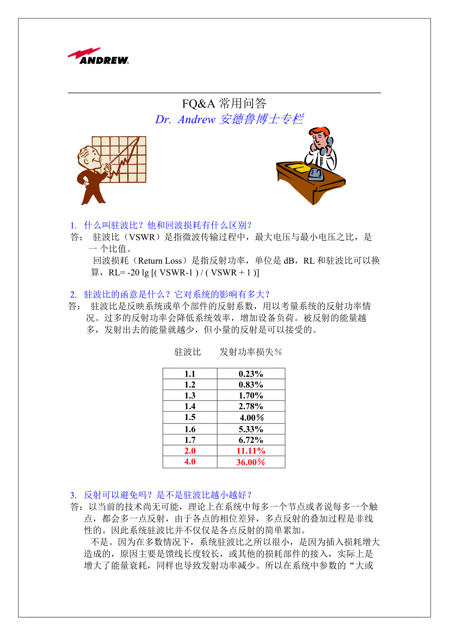 无线天馈系统常用技术问答.doc_第1页