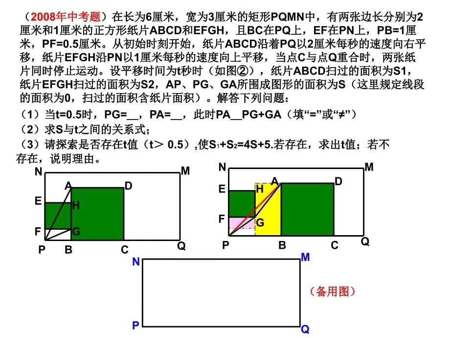 最新初中数学图形运动问题动点问题专题复习课件._第5页