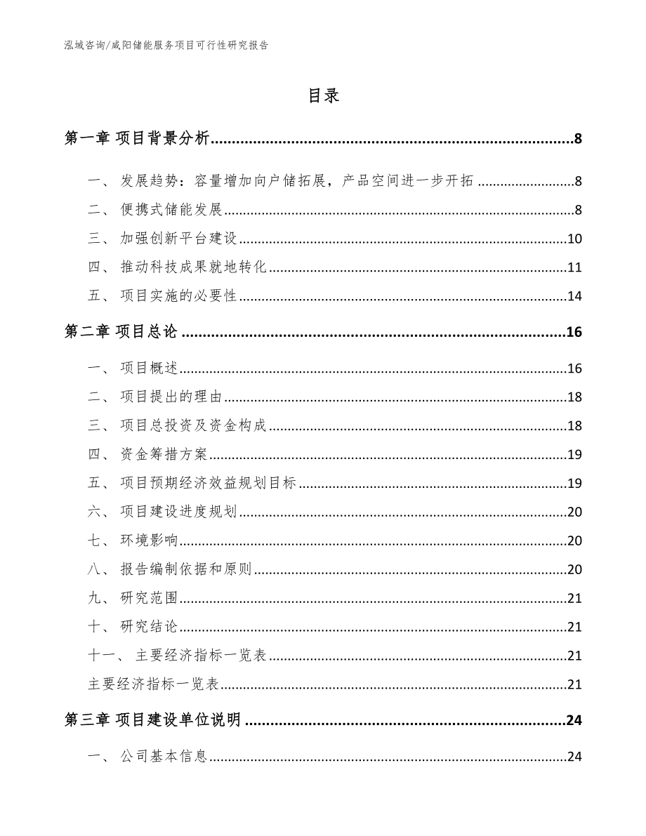 咸阳储能服务项目可行性研究报告_范文_第2页