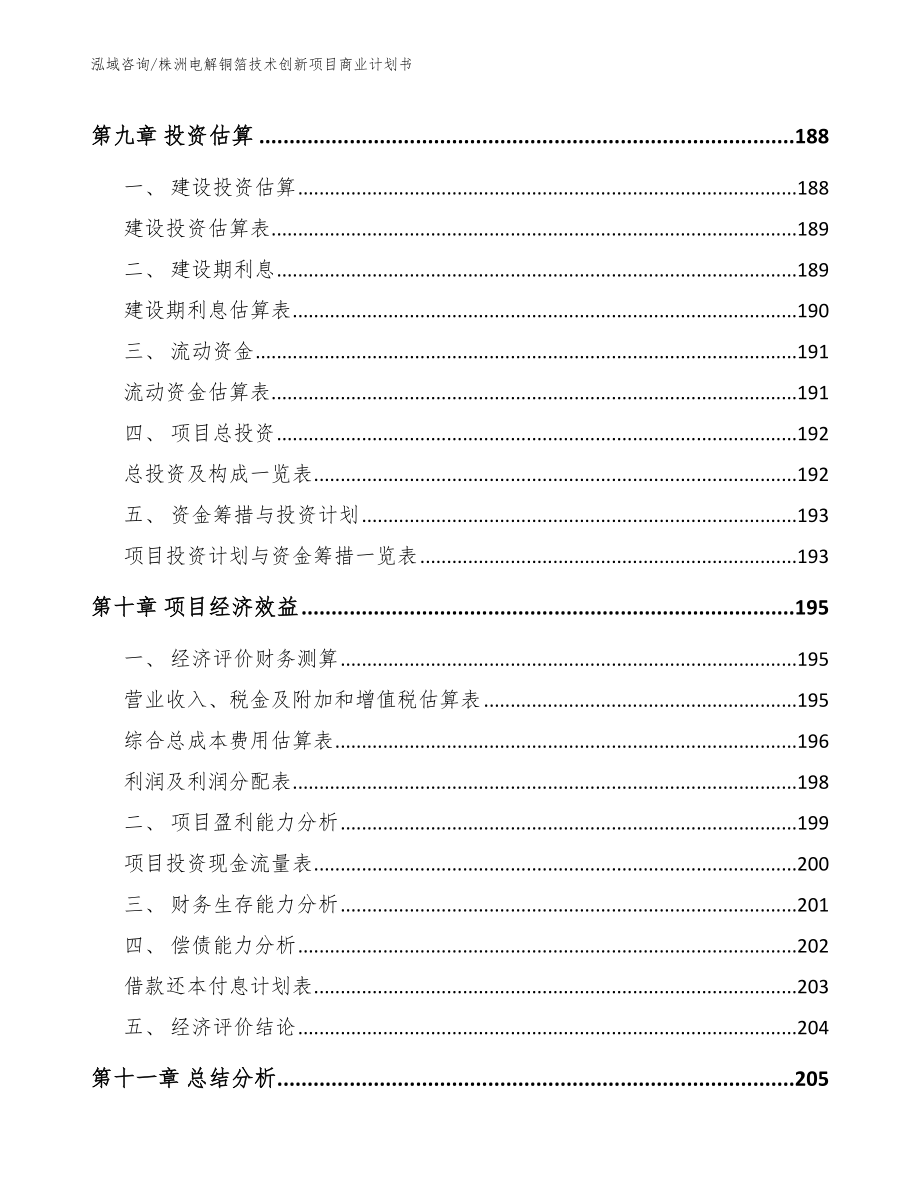 株洲电解铜箔技术创新项目商业计划书（模板）_第5页