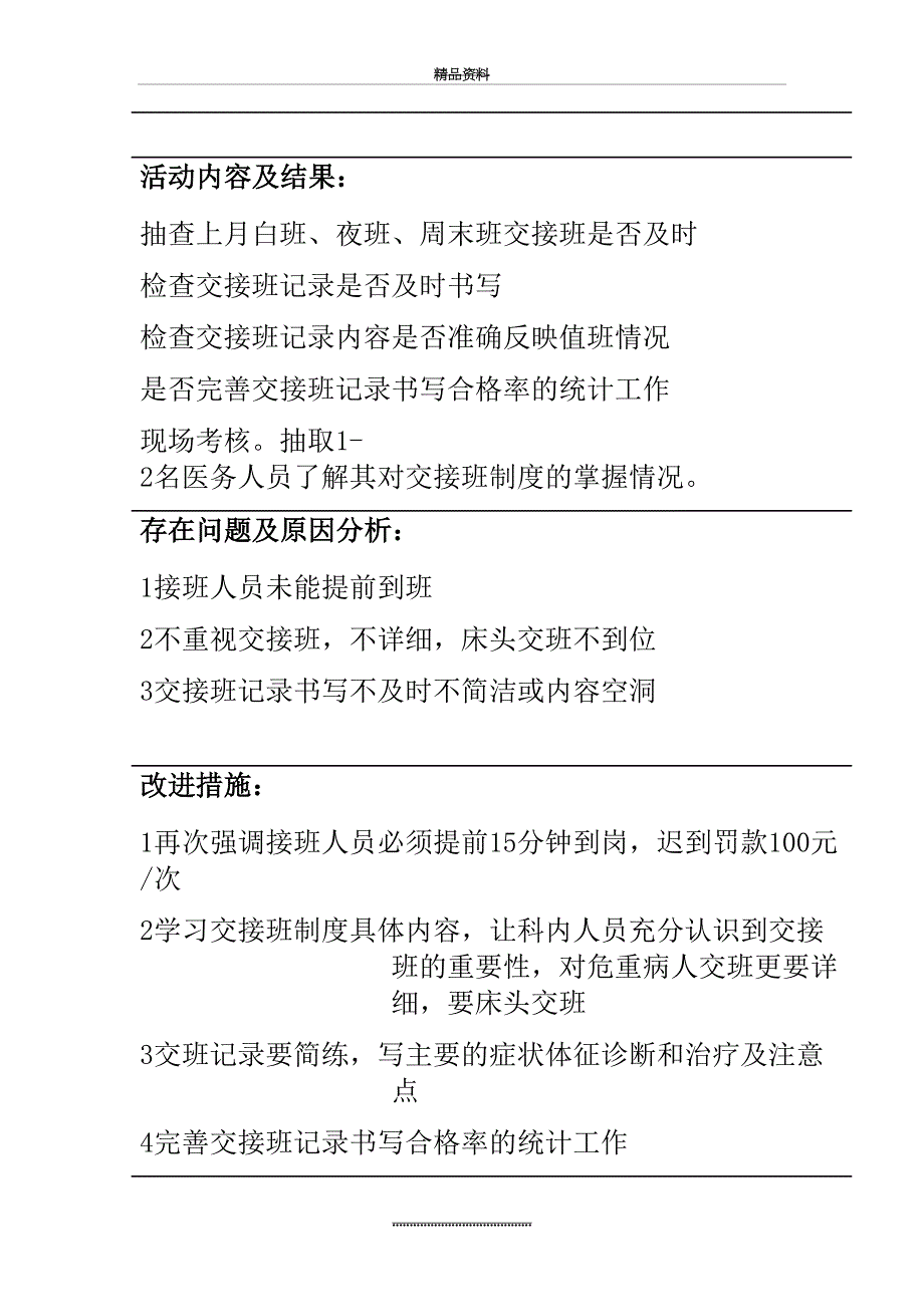 最新16月份质量与安全团队活动记录_第4页