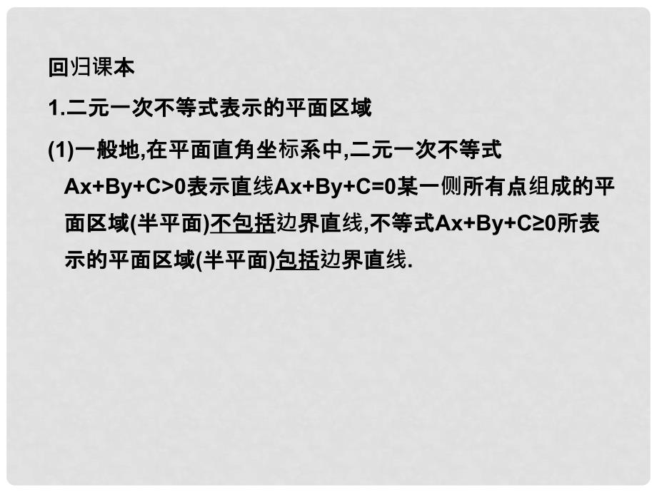 高考总复习 二元一次不等式(组)与简单的线性规划问题课件_第2页