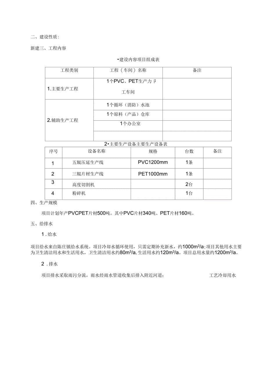 PVC、PET片材加工建设项目环评报告表_第5页