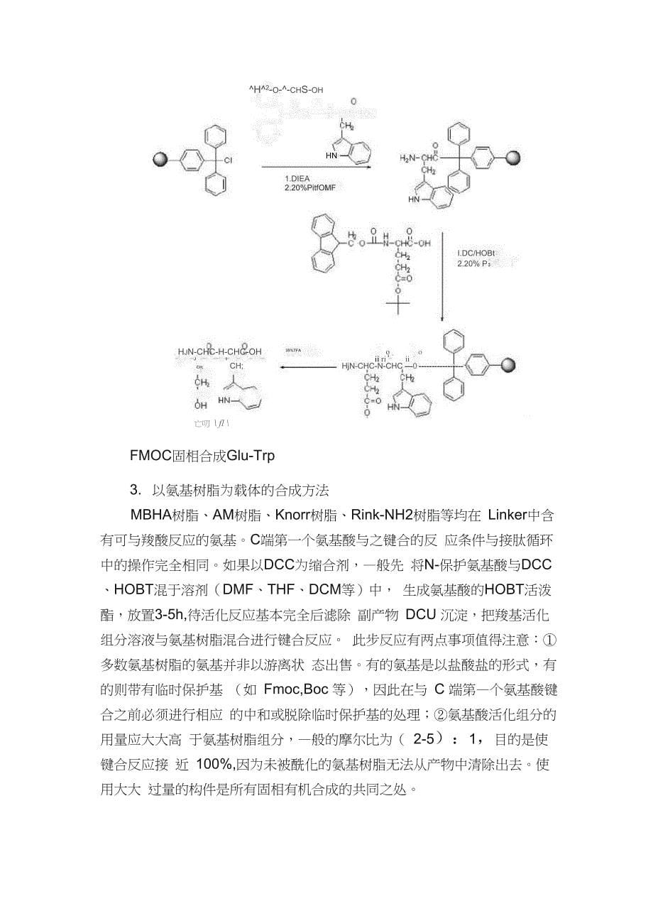 多肽固相合成的基本原理及流程_第5页