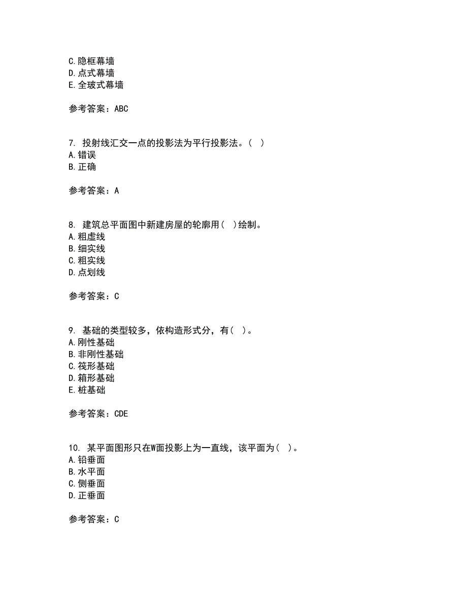 大连理工大学22春《建筑制图》补考试题库答案参考70_第2页