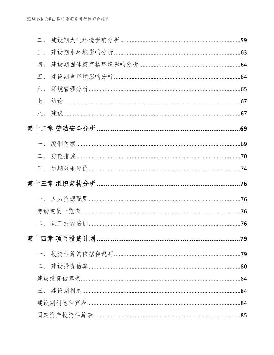浮山县核能项目可行性研究报告【模板范本】_第5页