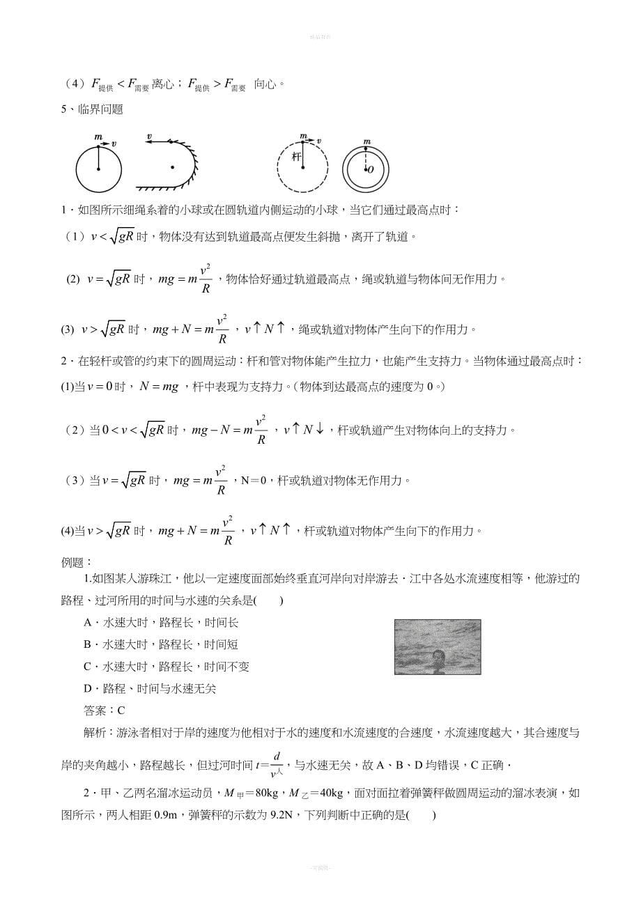 高一物理曲线运动知识点总结86696.doc_第5页