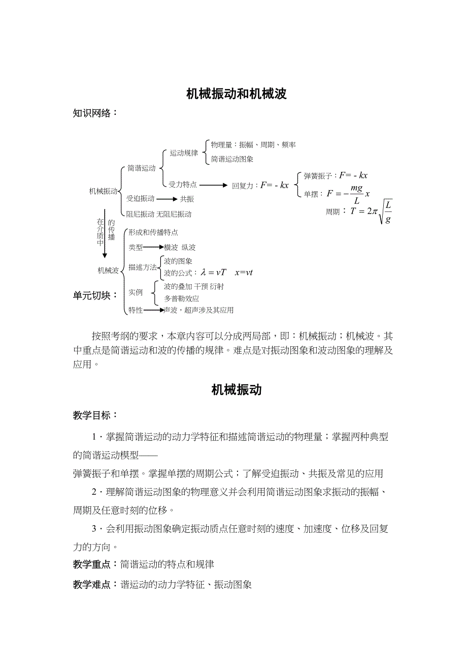 2023届高三第一轮复习机械振动和机械波教案09高中物理2.docx_第1页