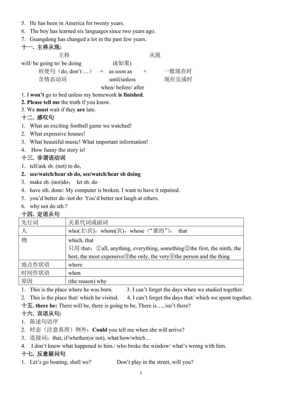 英语中考常考的语法知识点_第3页