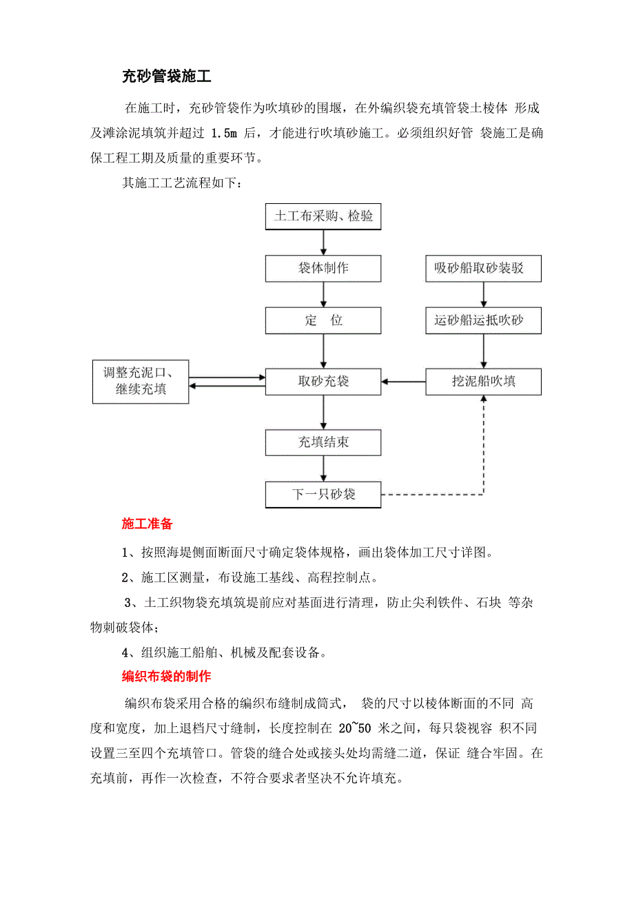 充砂管袋闭气土施工_第1页