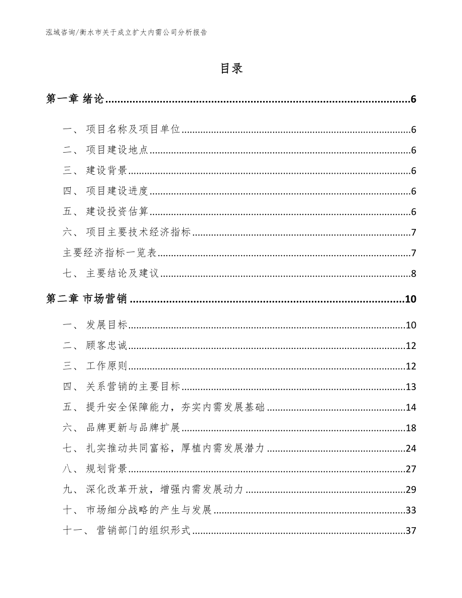 衡水市关于成立扩大内需公司分析报告参考模板_第2页