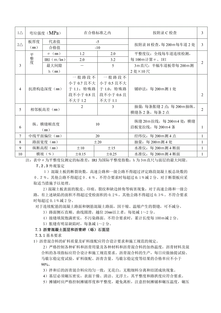 公路工程质量检验评定标准路面工程_第2页