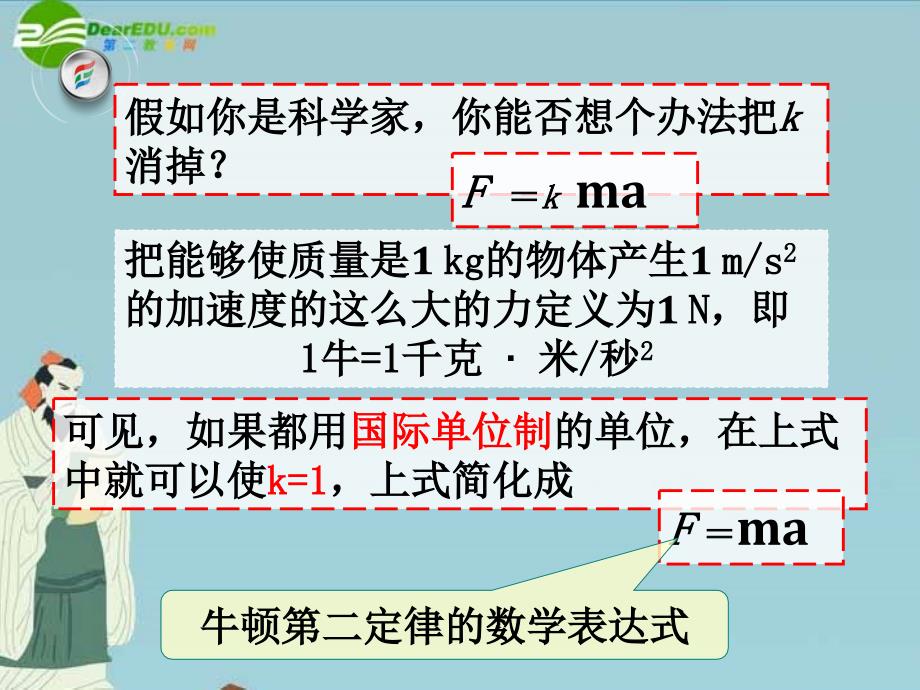 高中物理43牛顿第二定律课件新人教版必修1_第4页