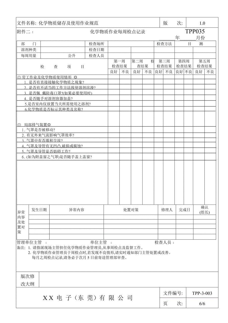 【管理精品】化學物質儲存及使用作業規範 TPP-3-003_第5页