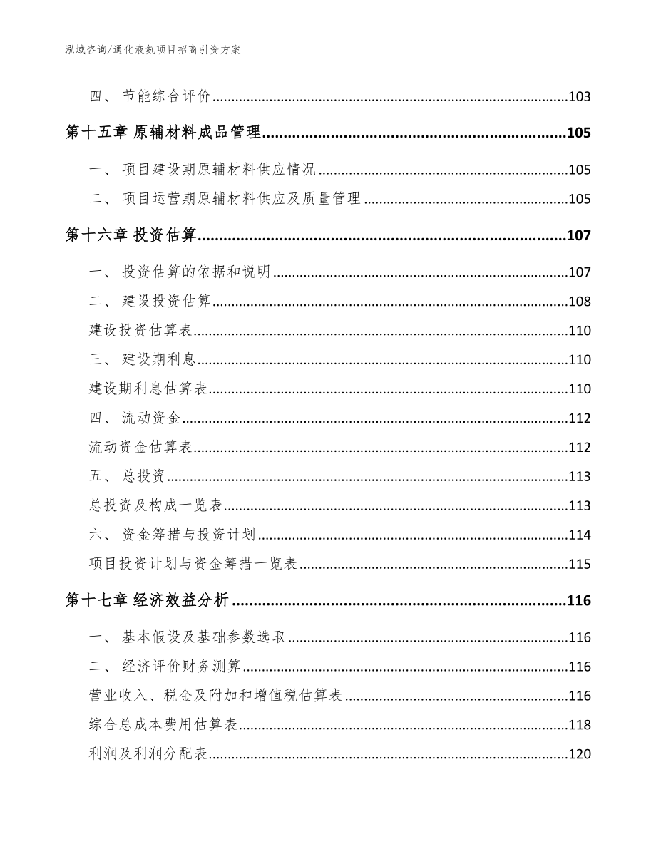 通化液氨项目招商引资方案【范文】_第5页