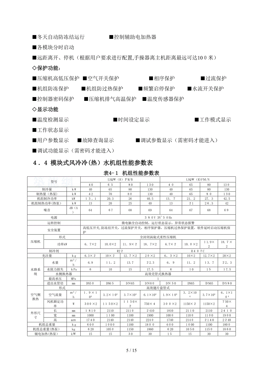 格力空调LSQWRF130M机组中央空调设计方案样本_第5页