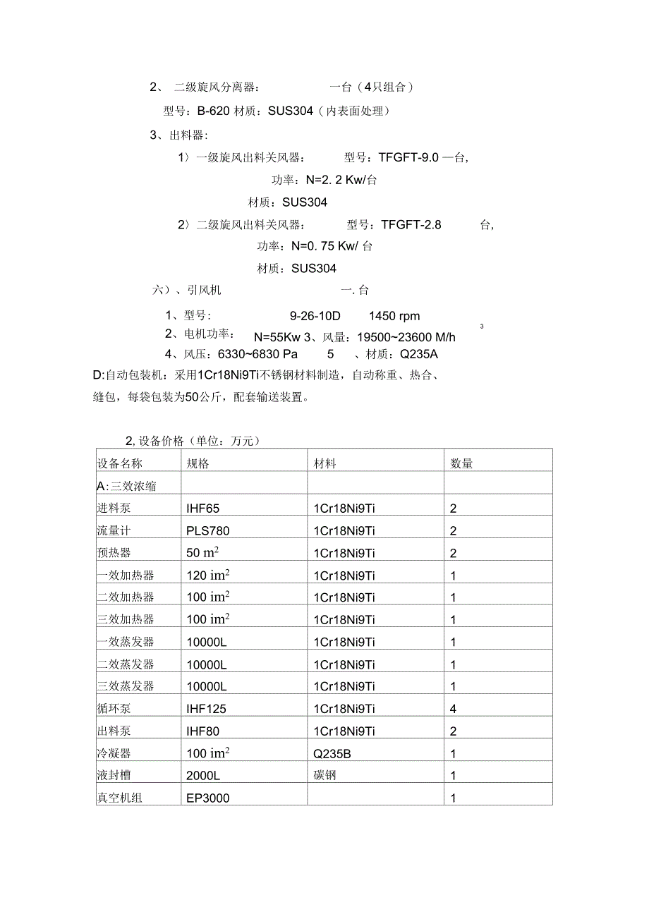 某化厂硫酸铵浓缩结晶分离干燥技术方案_第4页