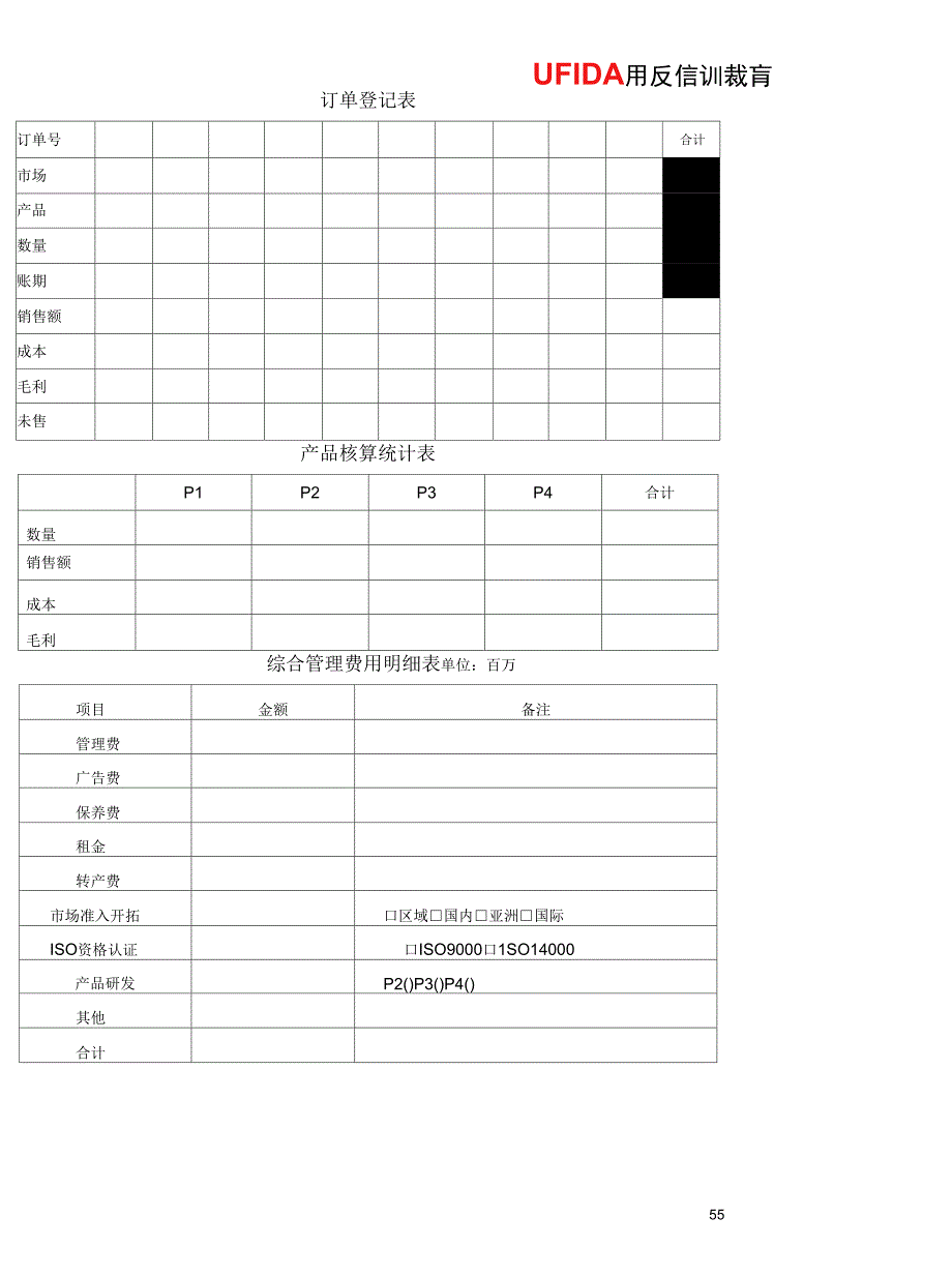 ERP沙盘模拟运营表_第3页