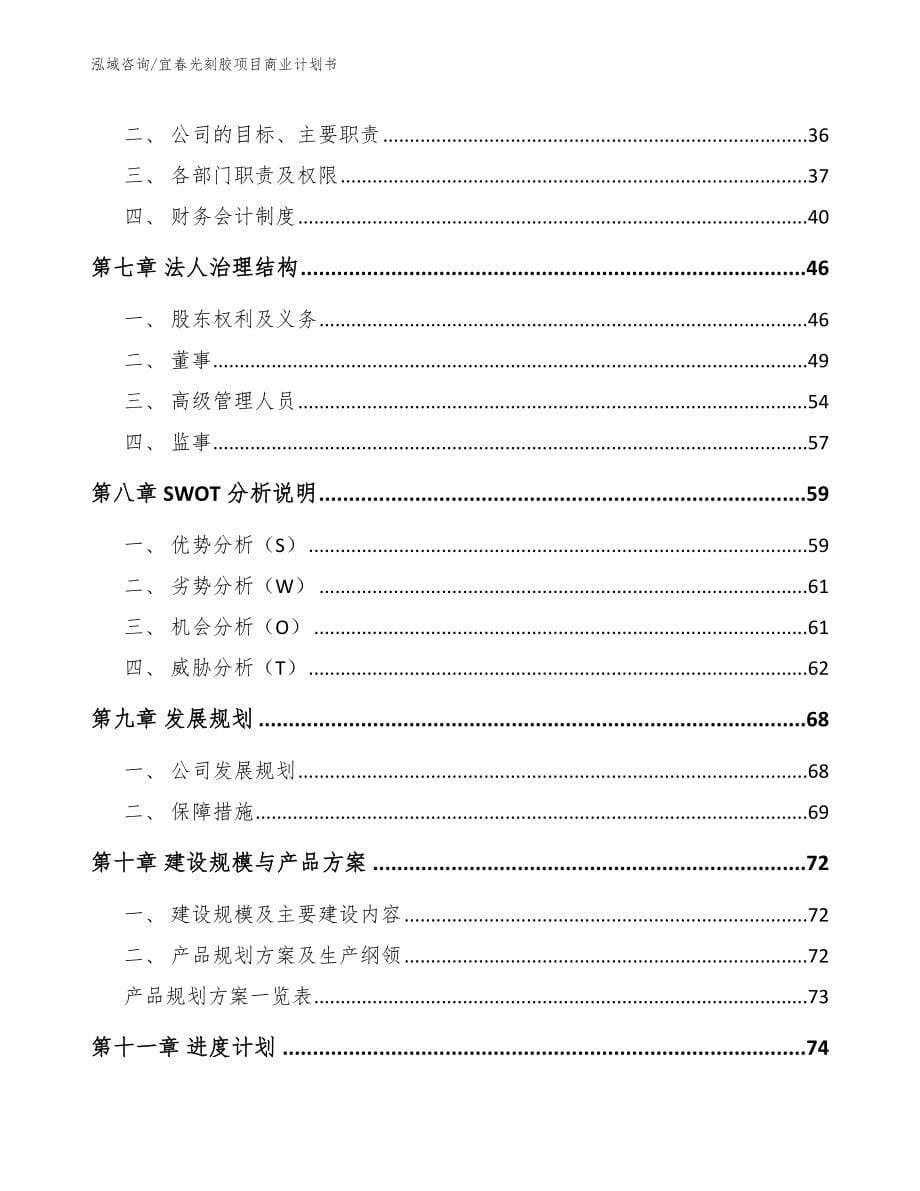 宜春光刻胶项目商业计划书（模板参考）_第5页