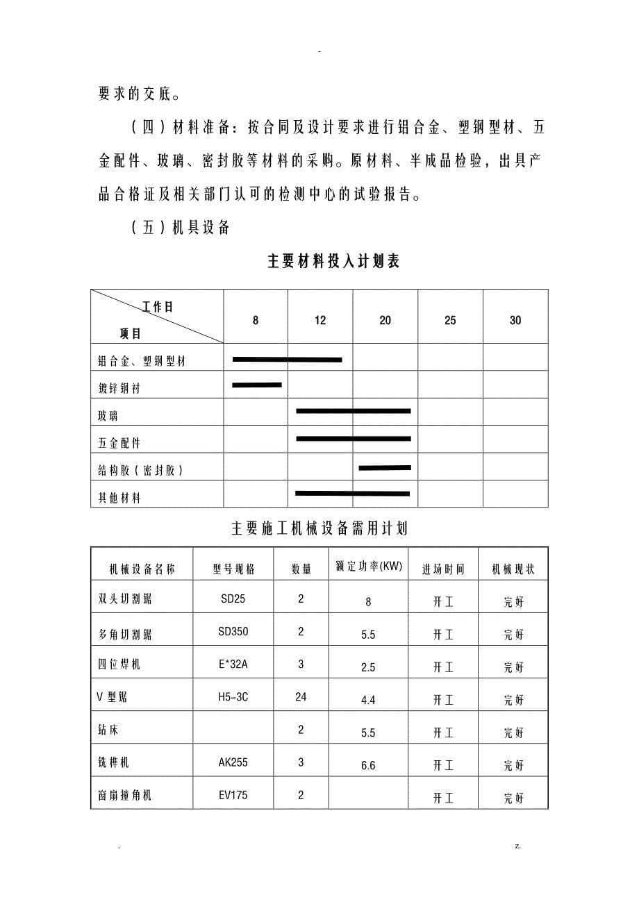 门窗施工设计方案及对策方案_第5页