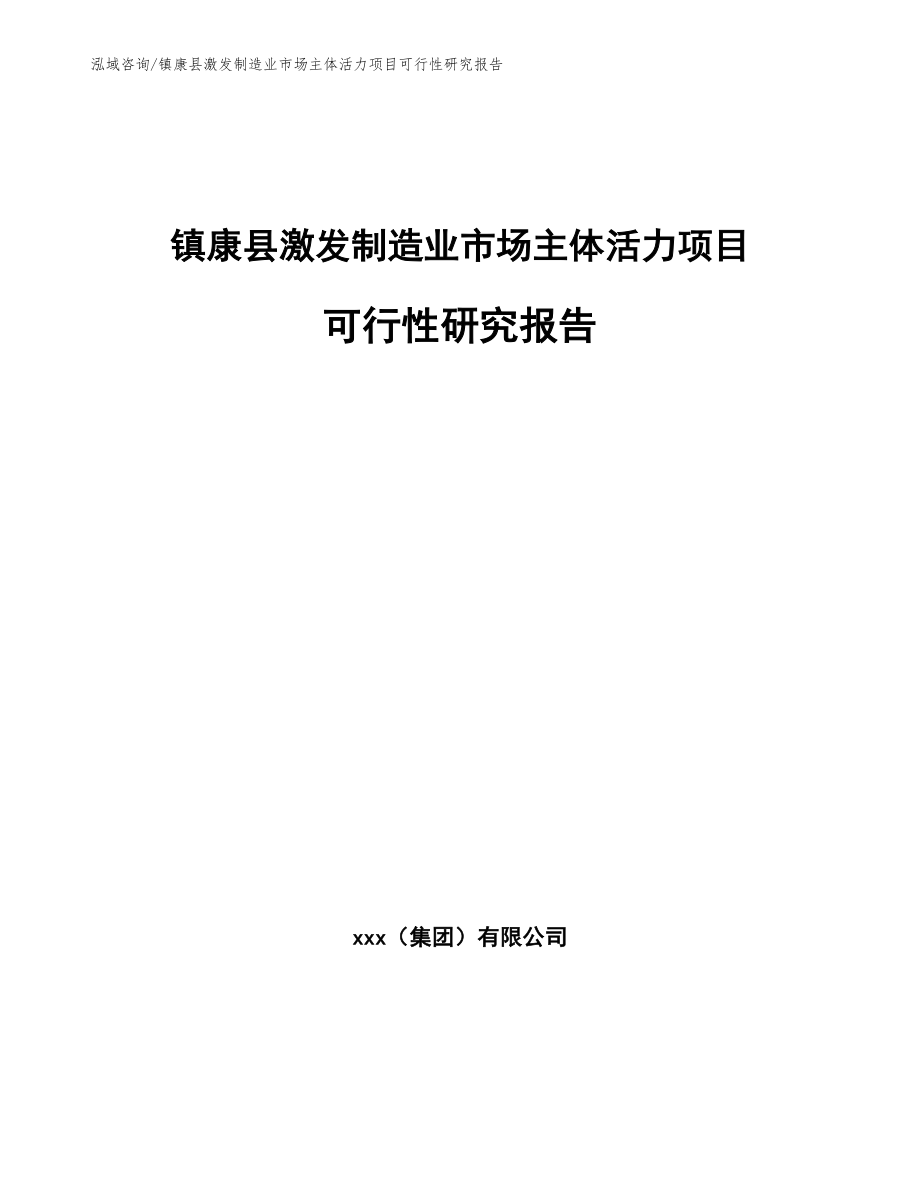 镇康县激发制造业市场主体活力项目可行性研究报告_第1页