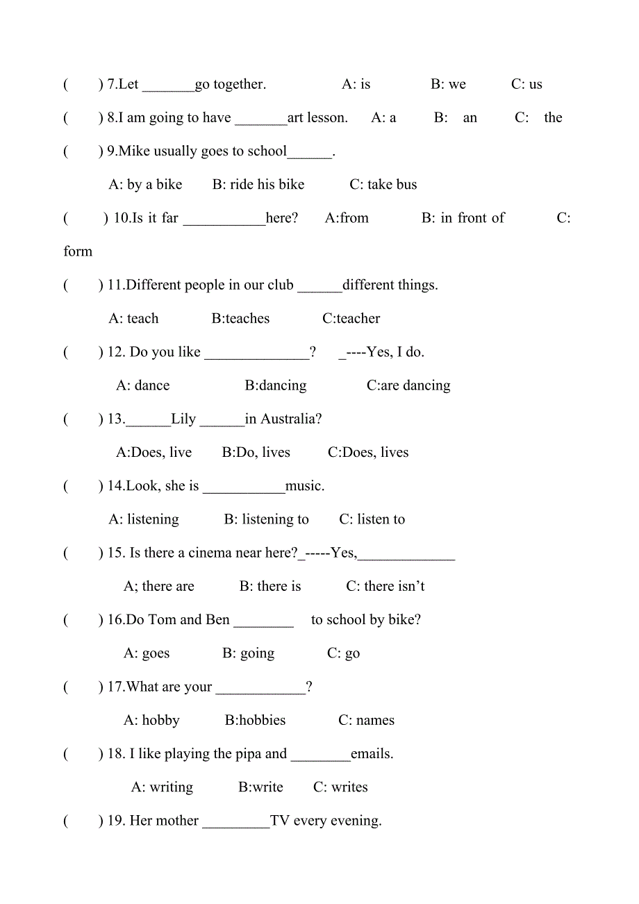 PEP人教版小学六年级上册英语竞赛试题.doc_第2页