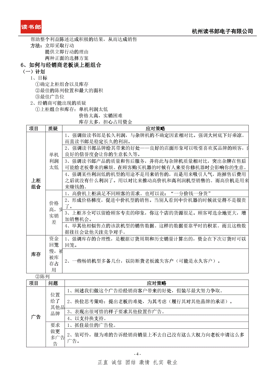 某电子公司销售人员手册业务培训_第4页