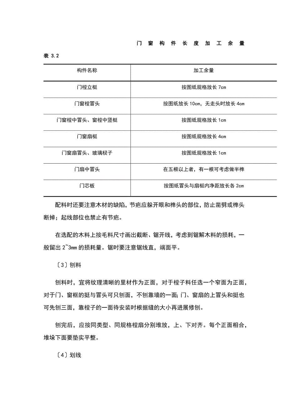 木门窗制作和安装施工实用工艺标准_第5页