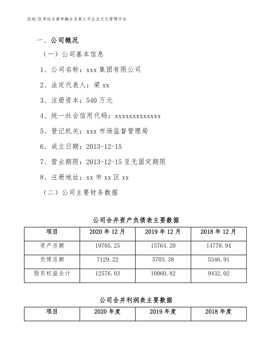 医养结合康养融合发展公司企业文化管理评估_第2页