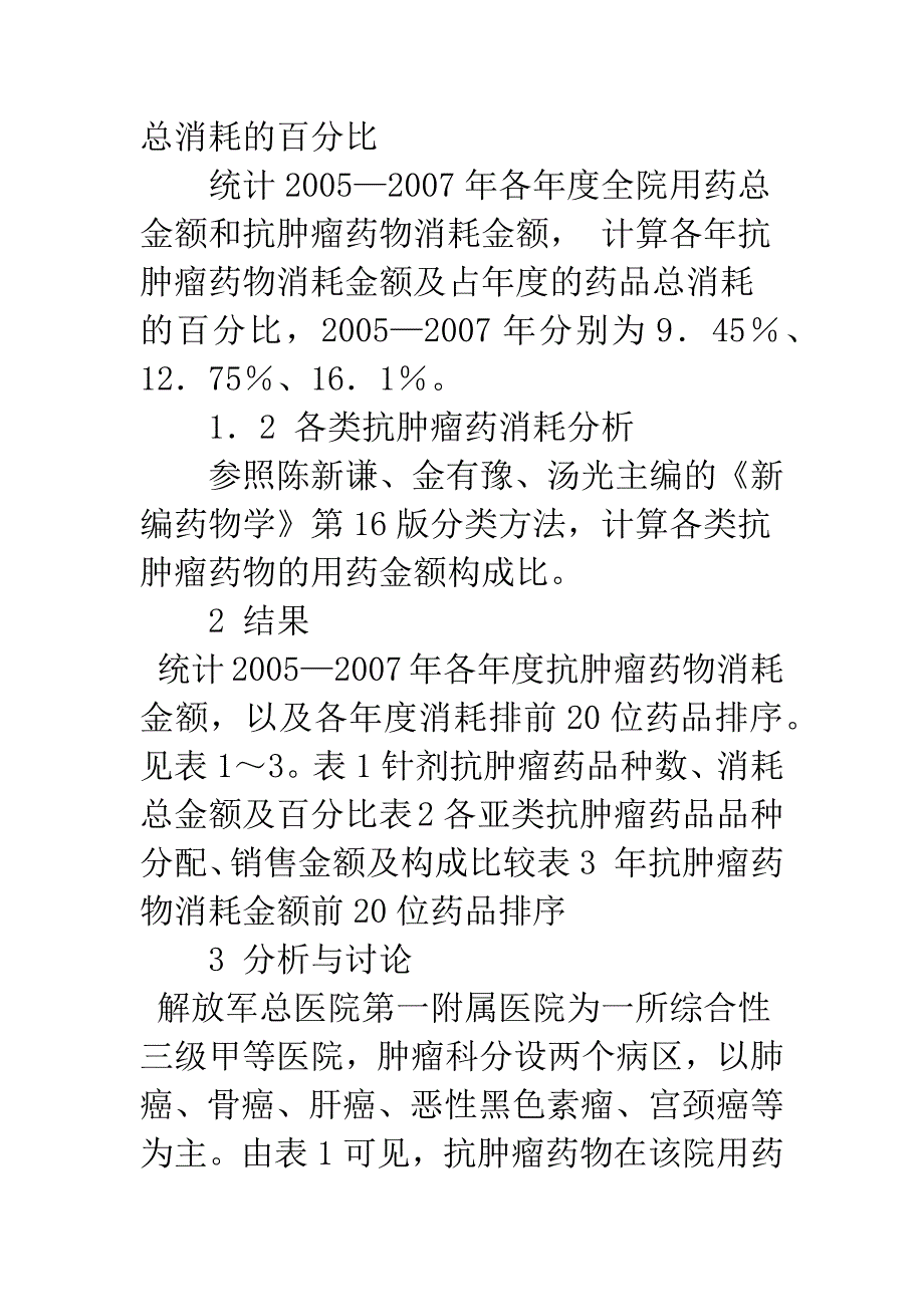 某医院2005—2007年抗肿瘤注射药物应用情况分析.docx_第3页