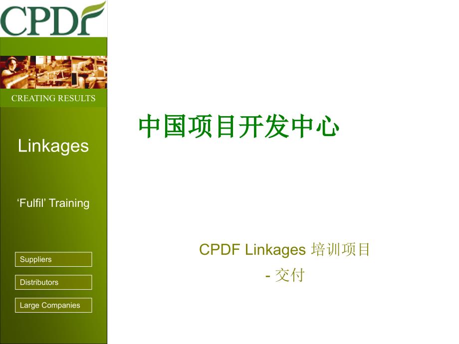 CPDFCPDF Linkages 培训项目—Linkagesfulfil v1_第1页