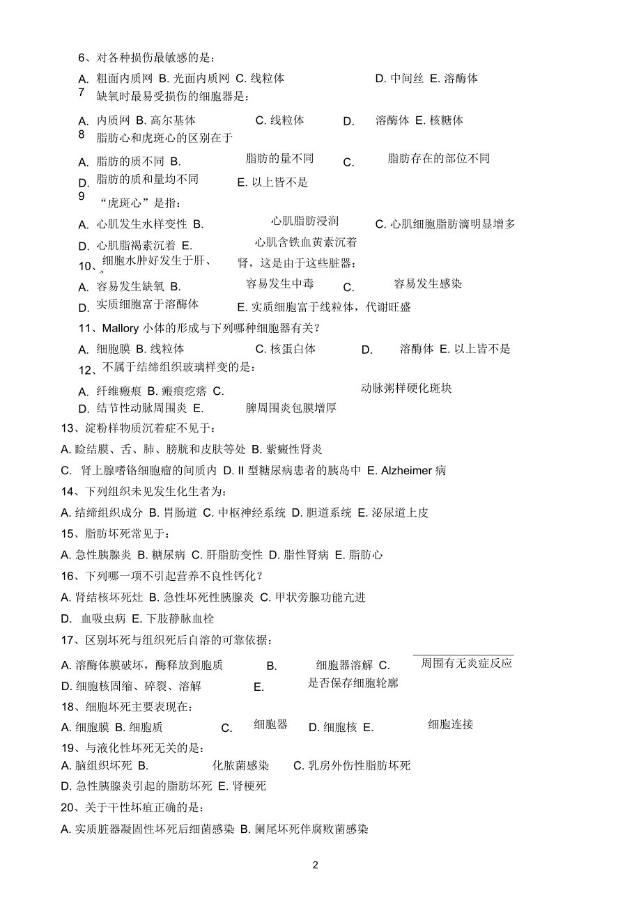 完整版)病理学练习题+答案_第3页