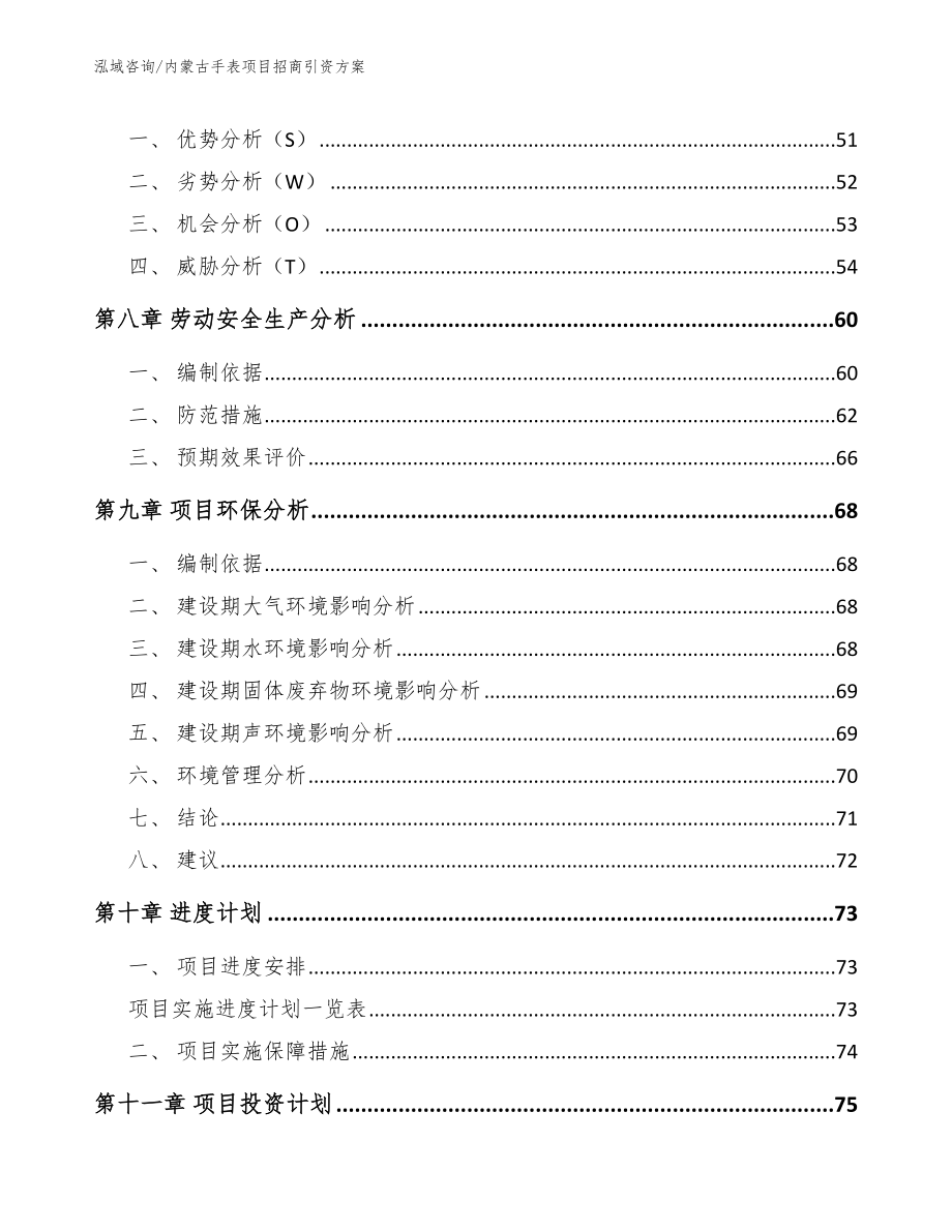 内蒙古手表项目招商引资方案_第3页