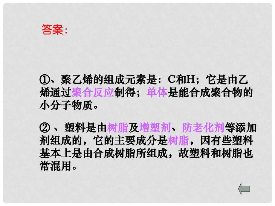 内蒙古呼伦贝尔市鄂伦旗大杨树三中高中化学 3.4《塑料 纤维和橡胶》课件 新人教版选修1_第4页