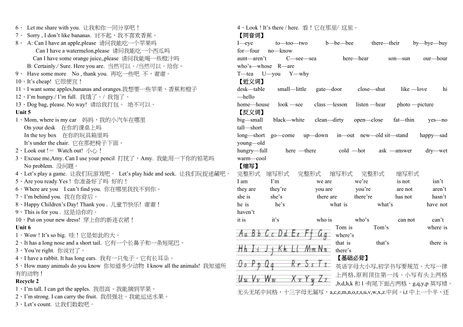 PEP小学英语三年级下册期末复习资料.doc_第2页