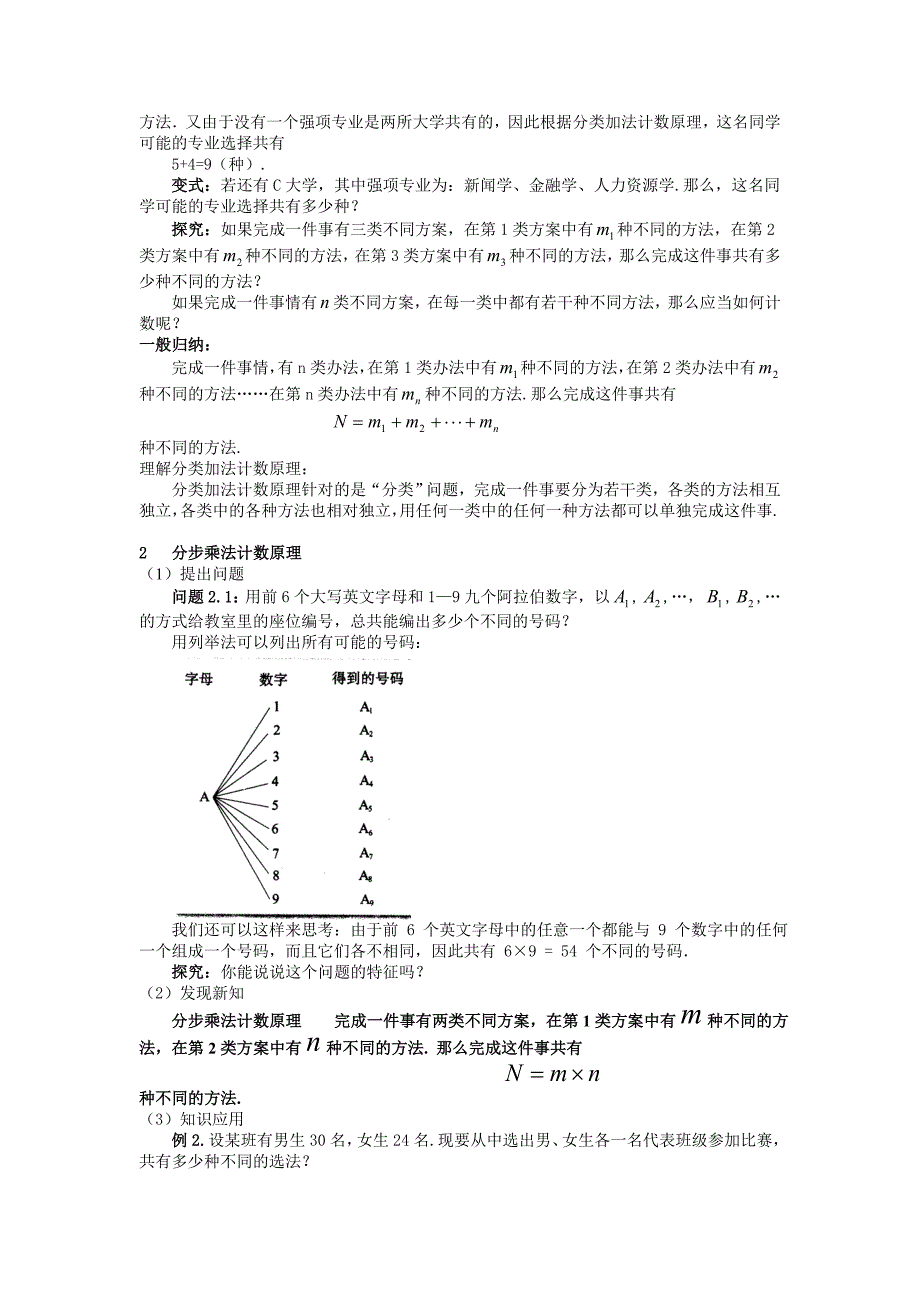 1．1分类加法计数原理和分步乘法计数原理(教育精品)_第2页