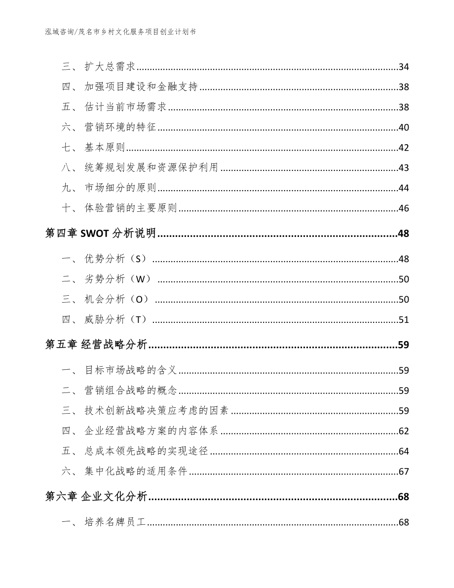 茂名市乡村文化服务项目创业计划书_第4页