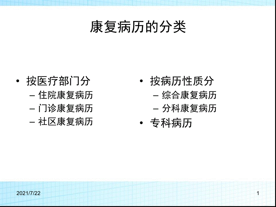 康复科病历PPT课件_第1页