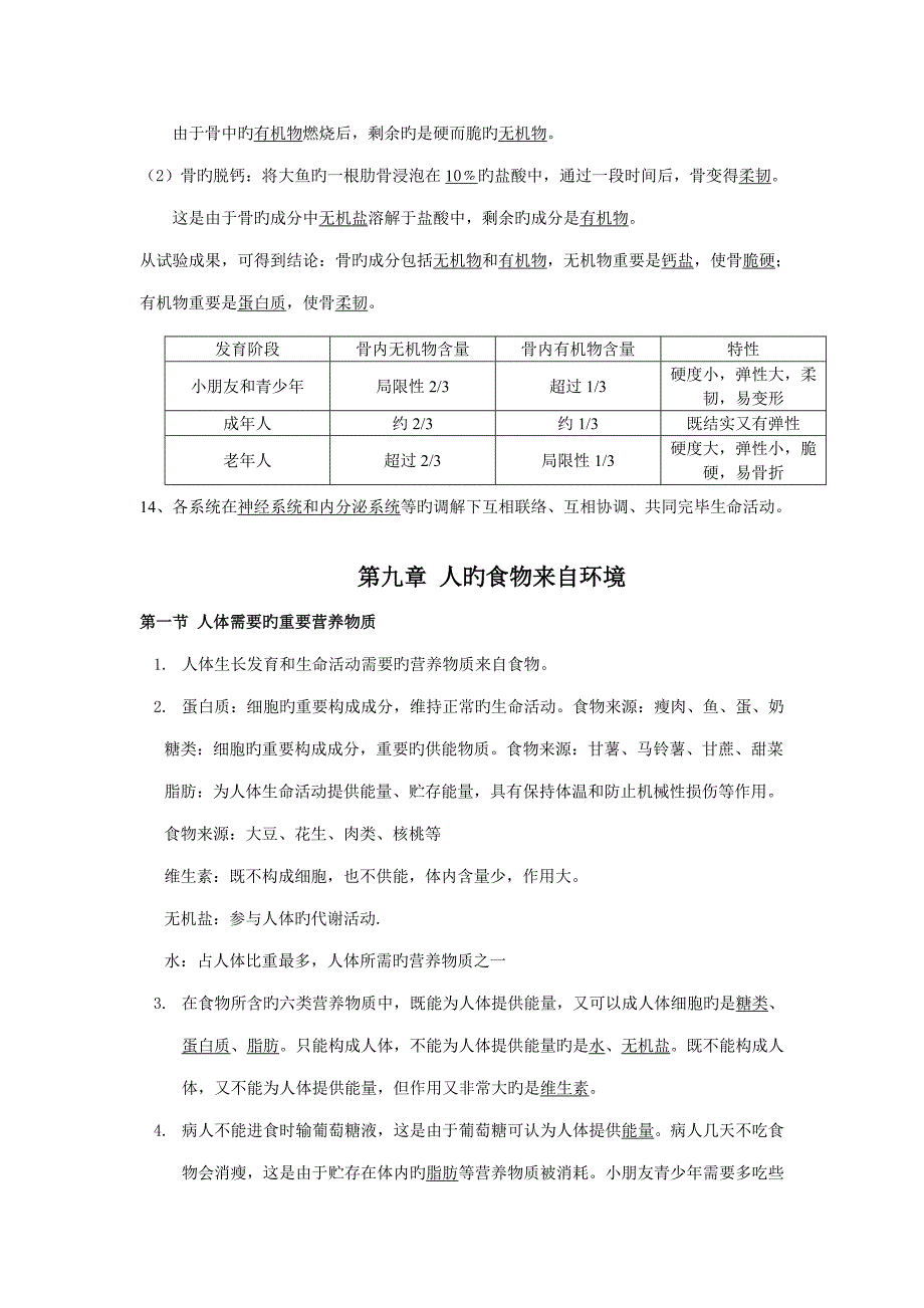 2023年苏教版七年级下全册生物复习资料_第2页