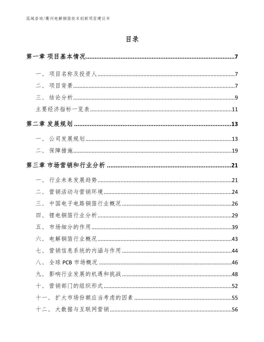 衢州电解铜箔技术创新项目建议书_第2页