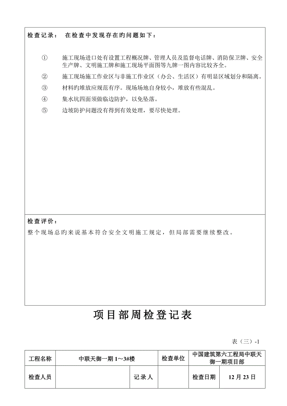 项目部周检记录表_第4页